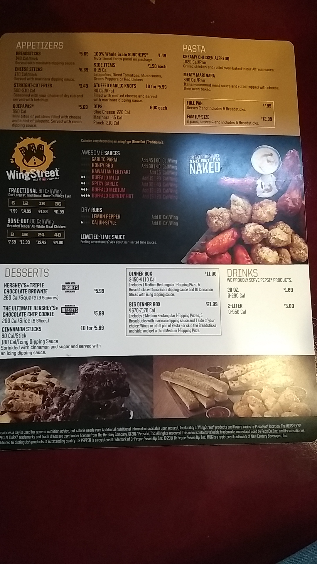 Pizza Hut Menu