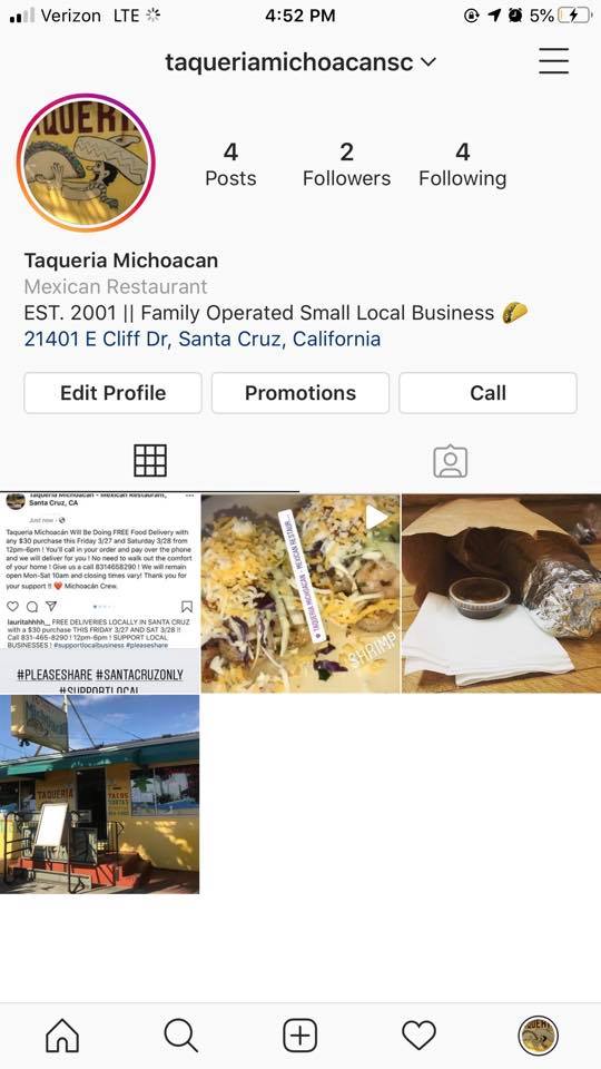 Taqueria Michoacan 21401 E Cliff Dr, Santa Cruz
