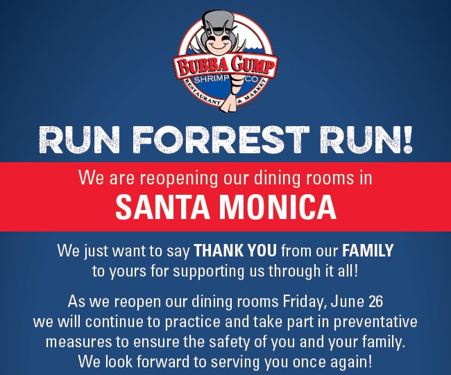 Bubba Gump Shrimp Co. 301 Santa Monica Pier Building 9, Santa Monica