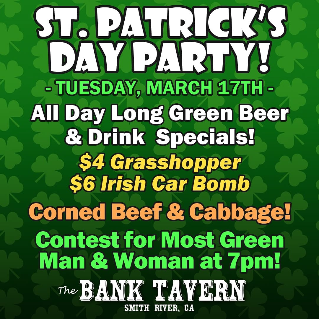 The Bank Tavern Menu