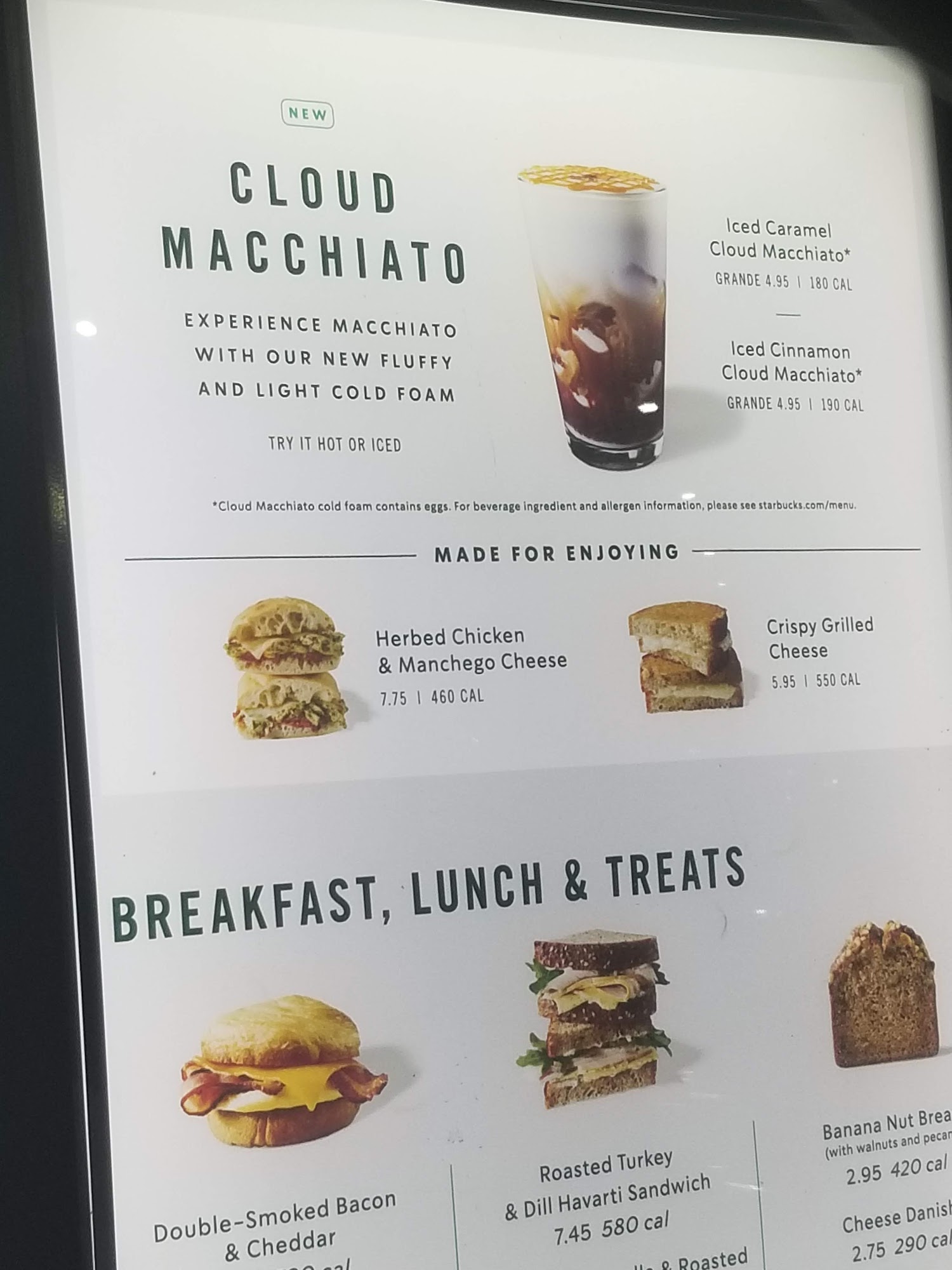 Starbucks Menu