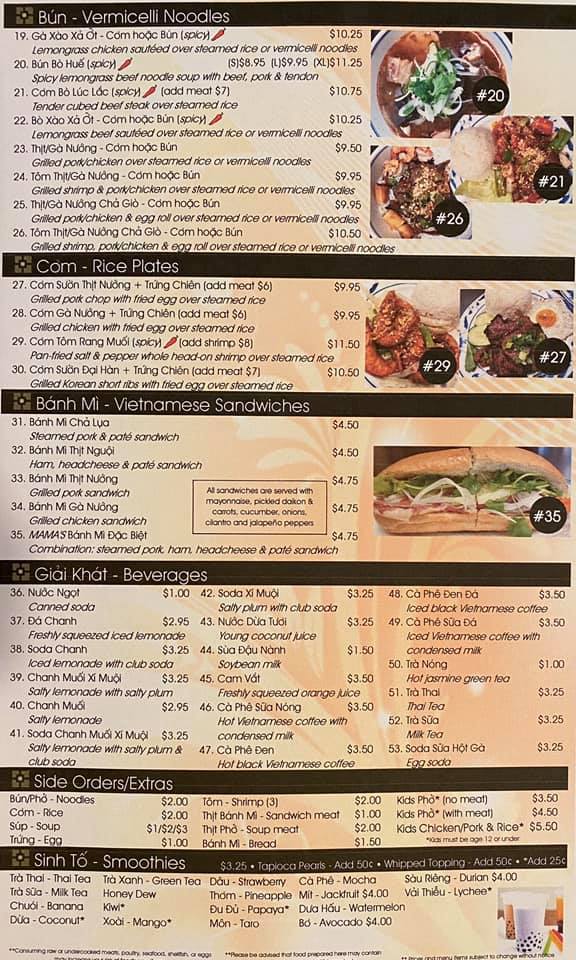 Mama's Phở & Sandwiches 8014 N Lower Sacramento Rd # E, Stockton