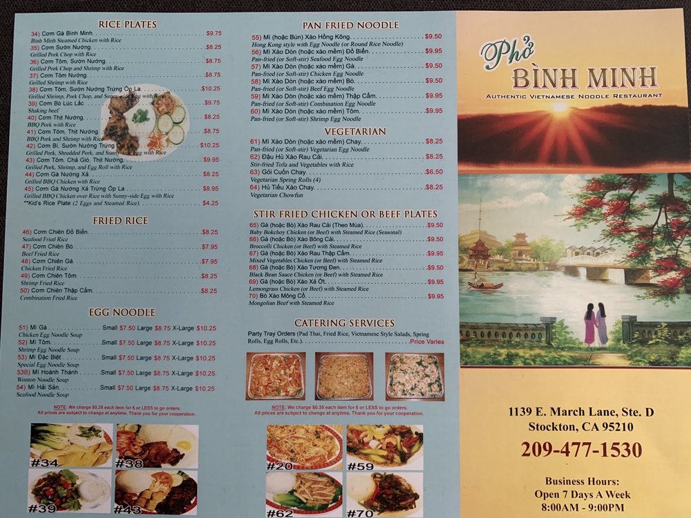 Phở Bình Minh Restaurant 1139 E March Ln D, Stockton