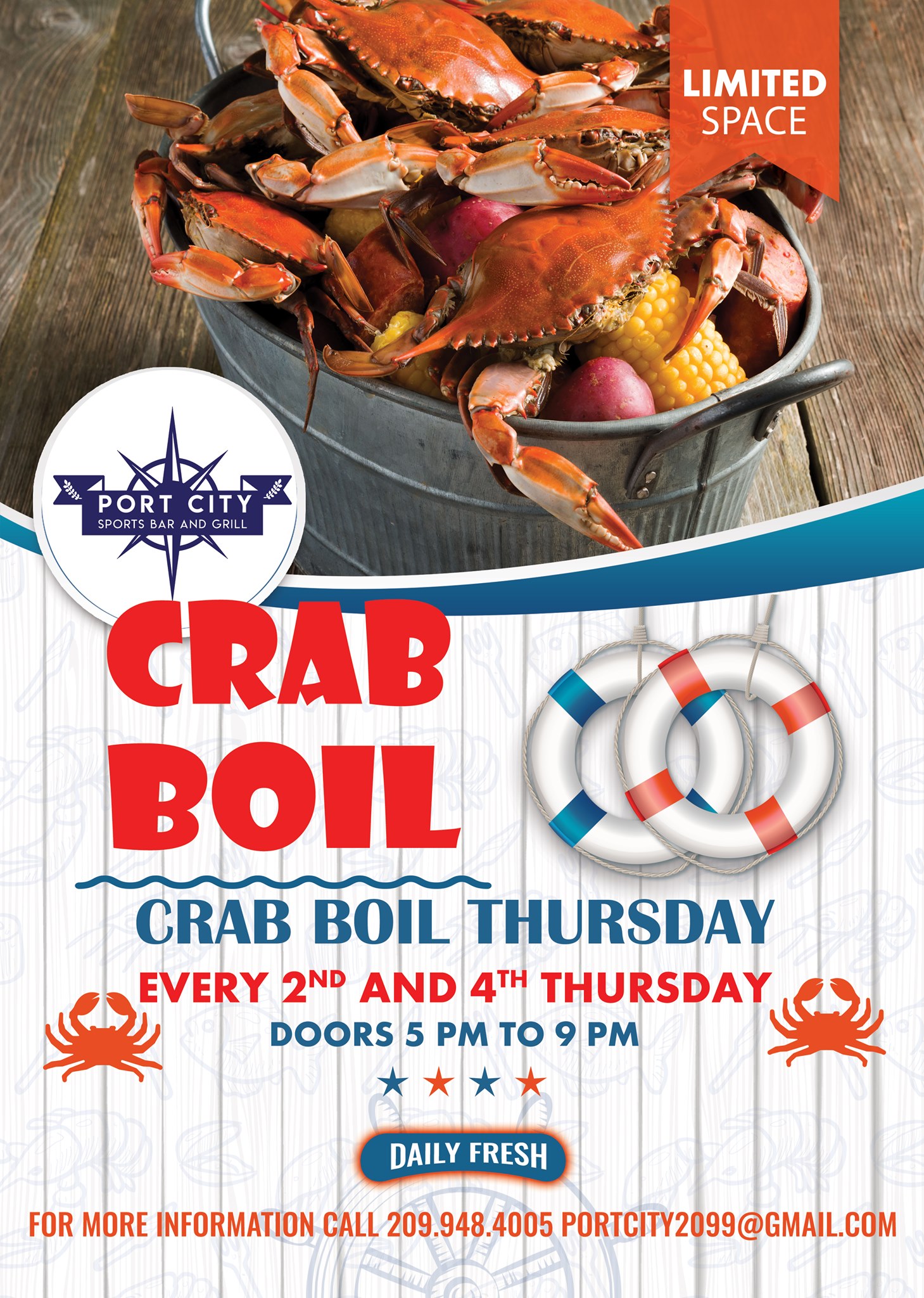 Port City Sports Bar & Grill 222 N El Dorado St suite j, Stockton