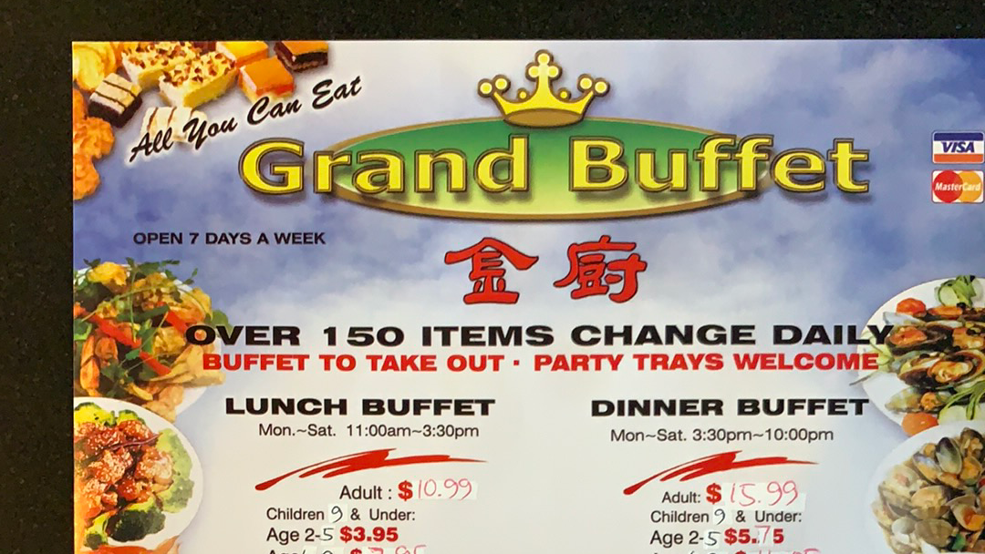 Grand Buffet Menu
