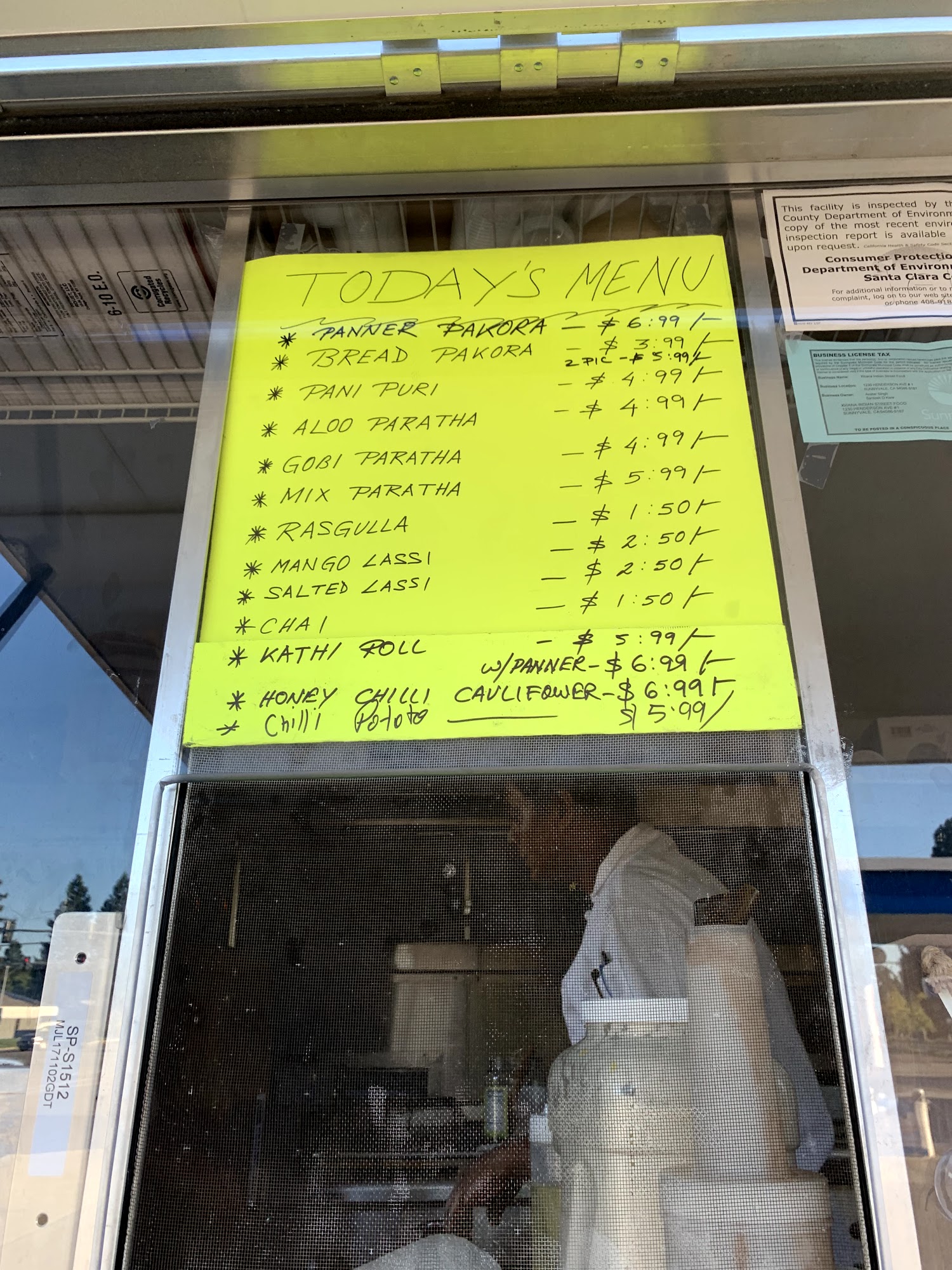 Khana Indian Street Food Menu