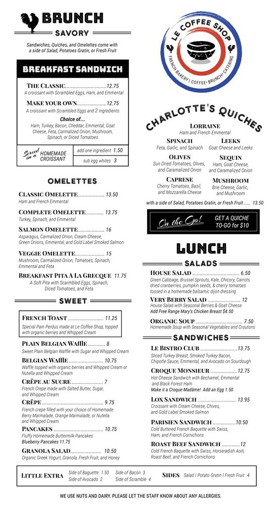 Le Coffee Shop 41955 4th St, Temecula