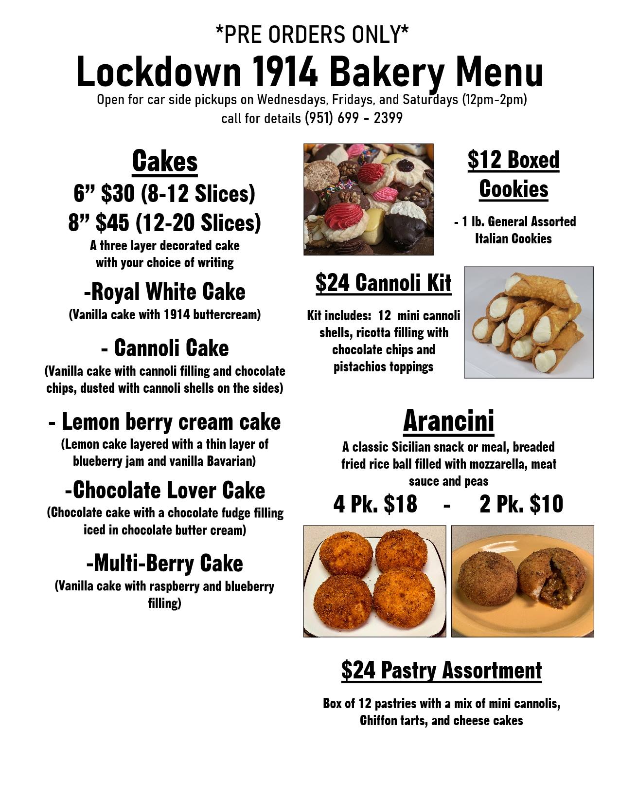 Gruttadauria’s 1914 Bakery 27464 Commerce Center Dr suite a, Temecula