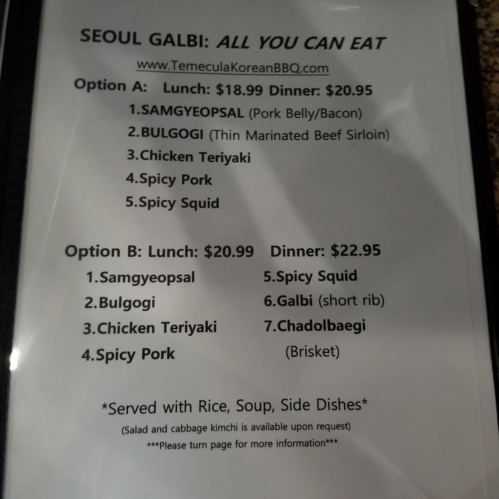 Seoul Galbi 41925 Motor Car Pkwy, Temecula