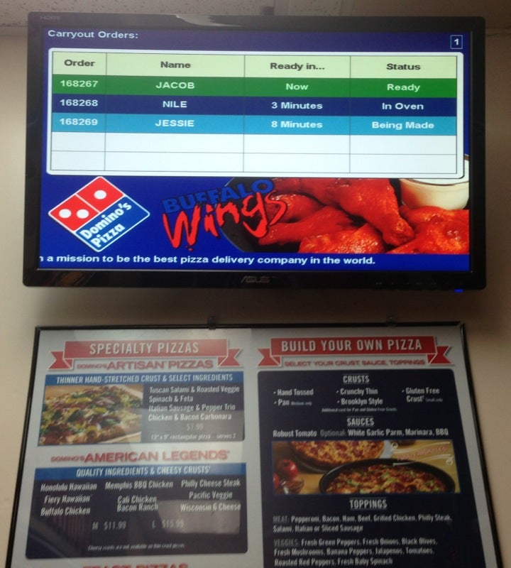 Domino's Pizza Menu