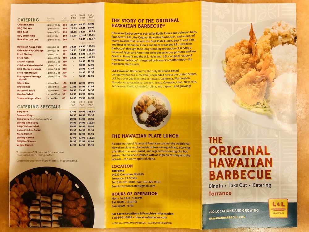 L&L Hawaiian Barbecue 24223 Crenshaw Blvd #G, Torrance