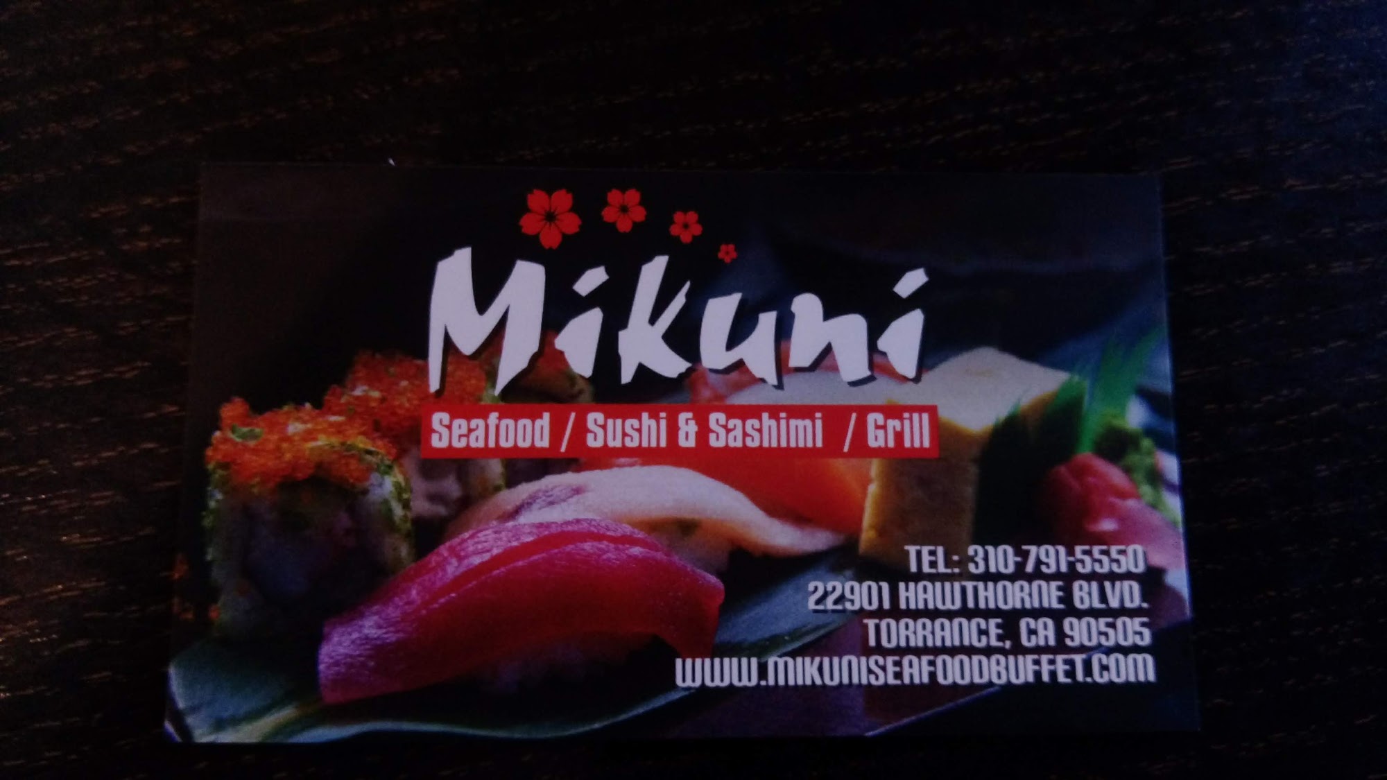 Mikuni Seafood Buffet Menu