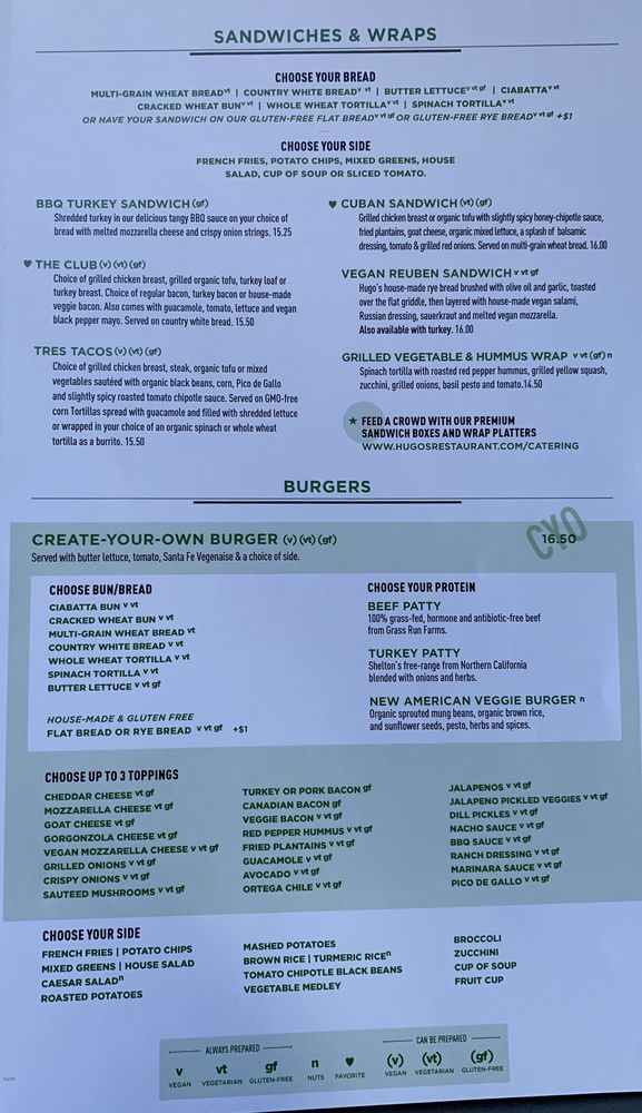Hugo's Restaurant 12851 Riverside Dr, Valley Village