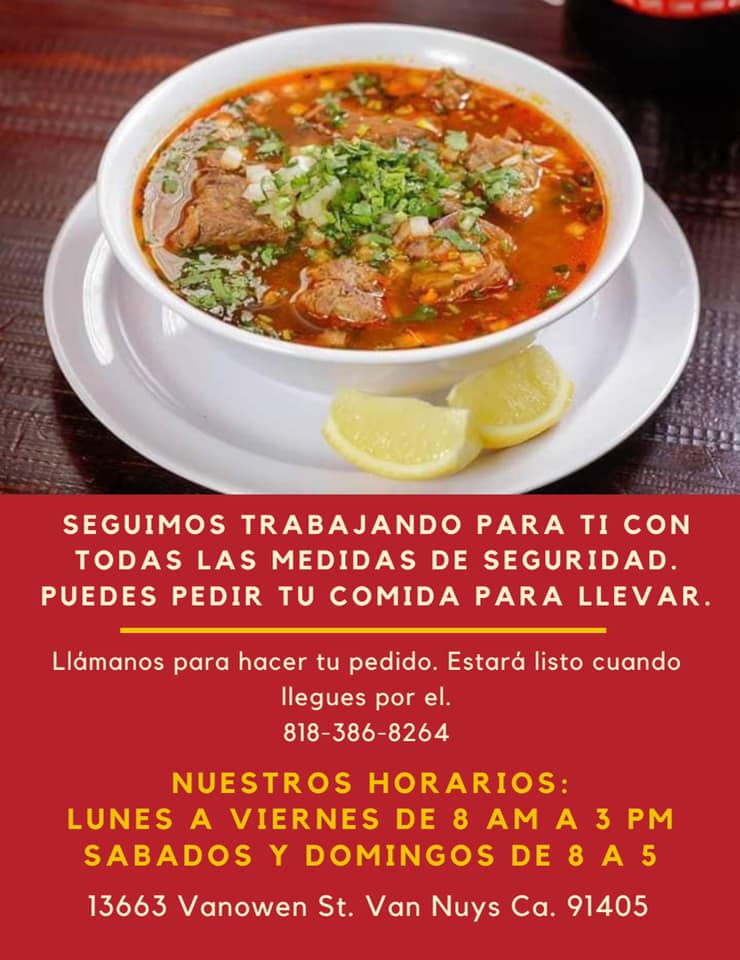 Las Cebollitas Taqueria y Restaurante 13663 Vanowen St, Van Nuys