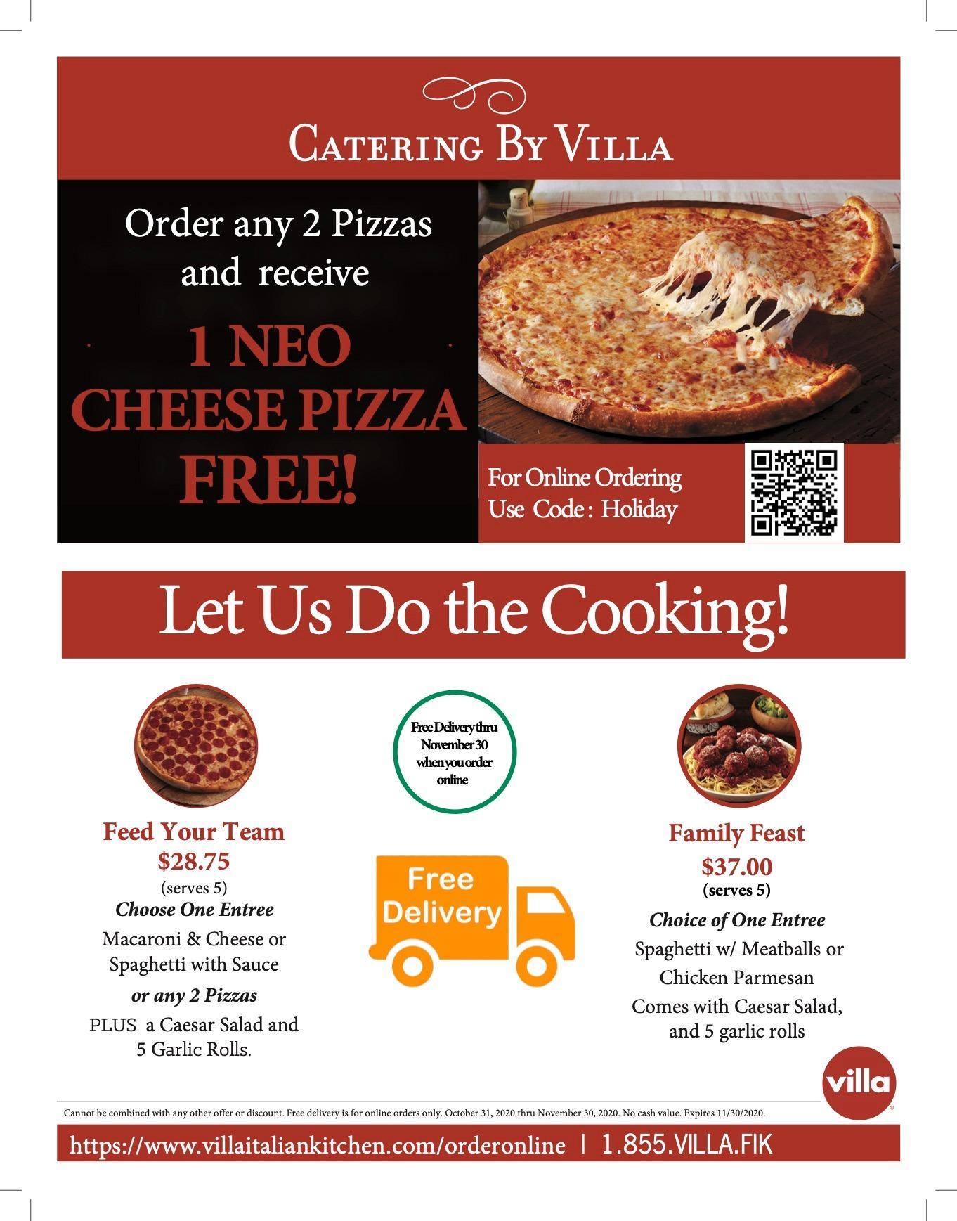 Villa Italian Kitchen Menu