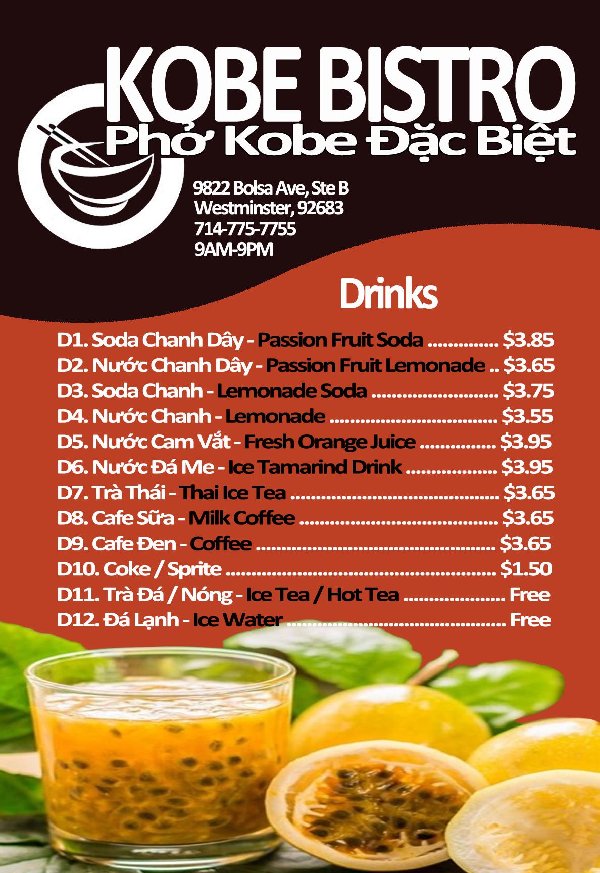 Kobe Bistro 9822 Bolsa Ave Suite B, Westminster