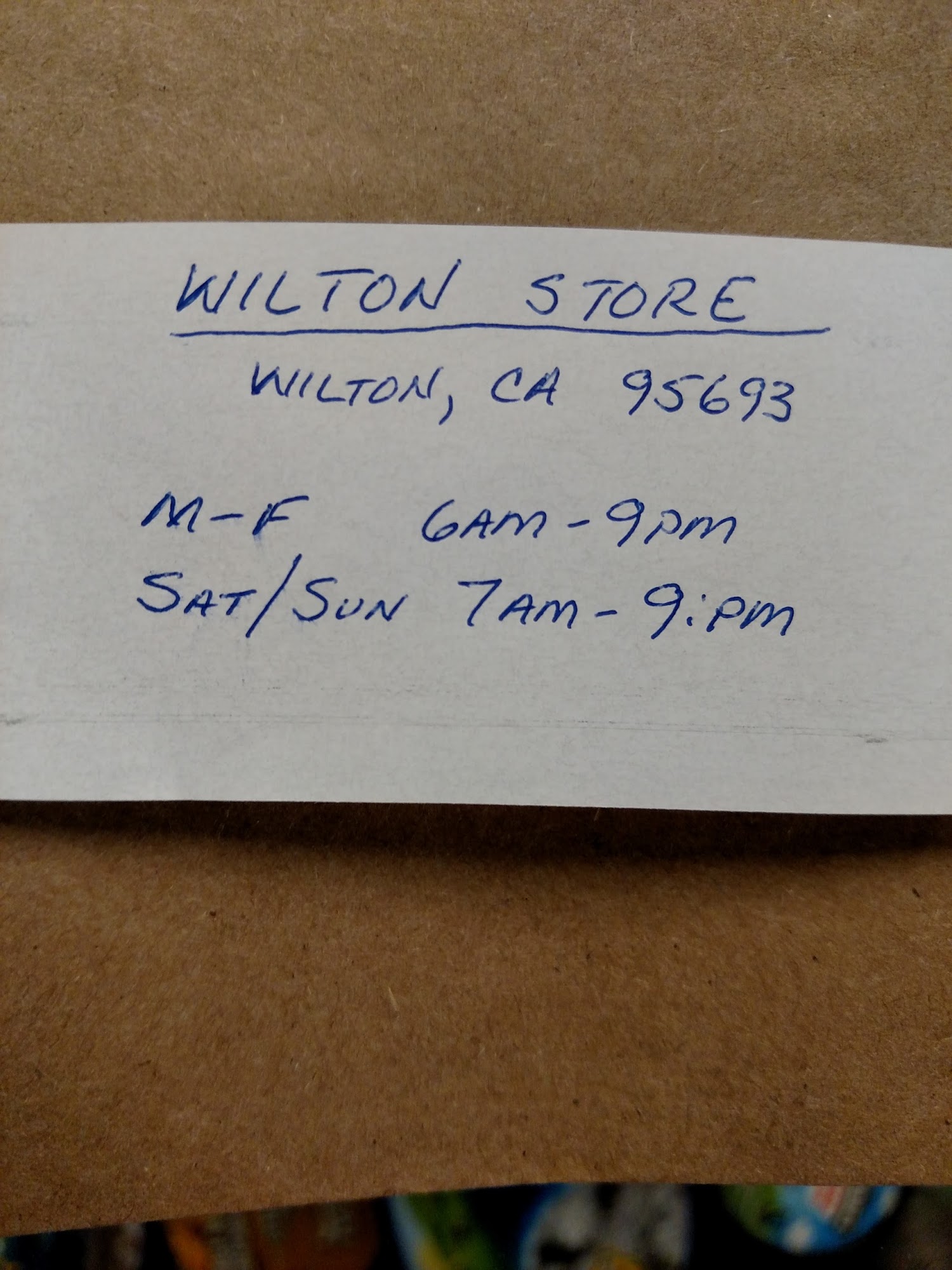 Wilton Cash Store