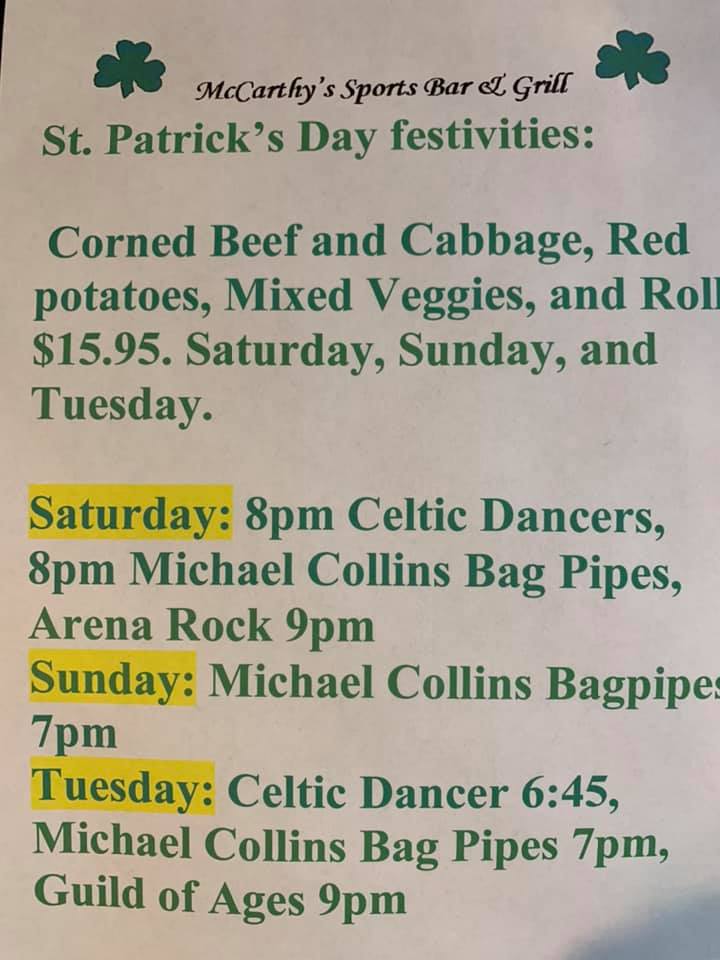McCarthy's Sports Bar & Grill 15350 E Smoky Hill Rd, Aurora