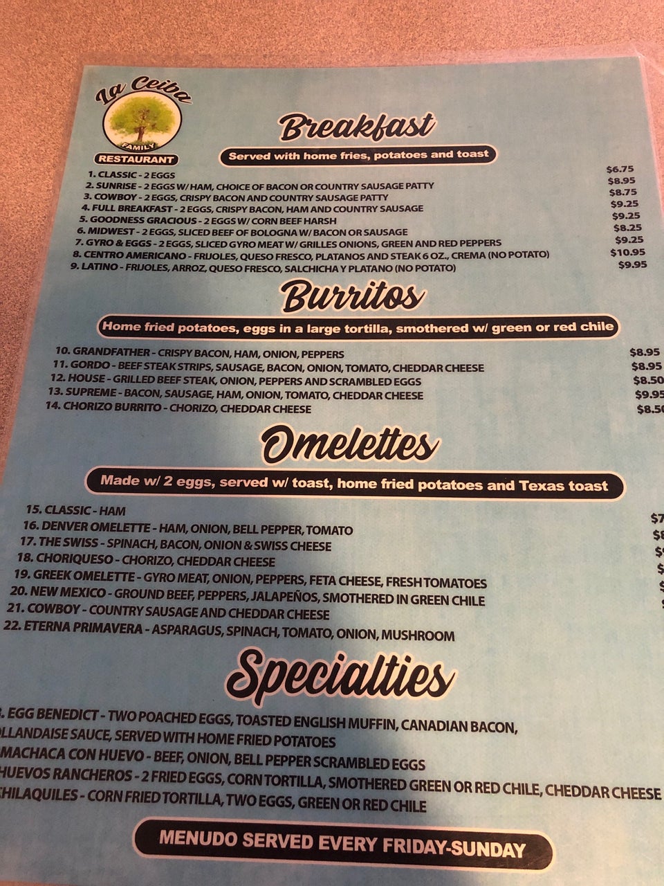 The Omelette Cafe 11310 E Colfax Ave, Aurora