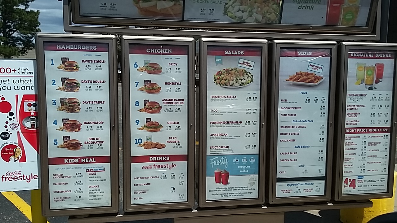 Wendy's Menu