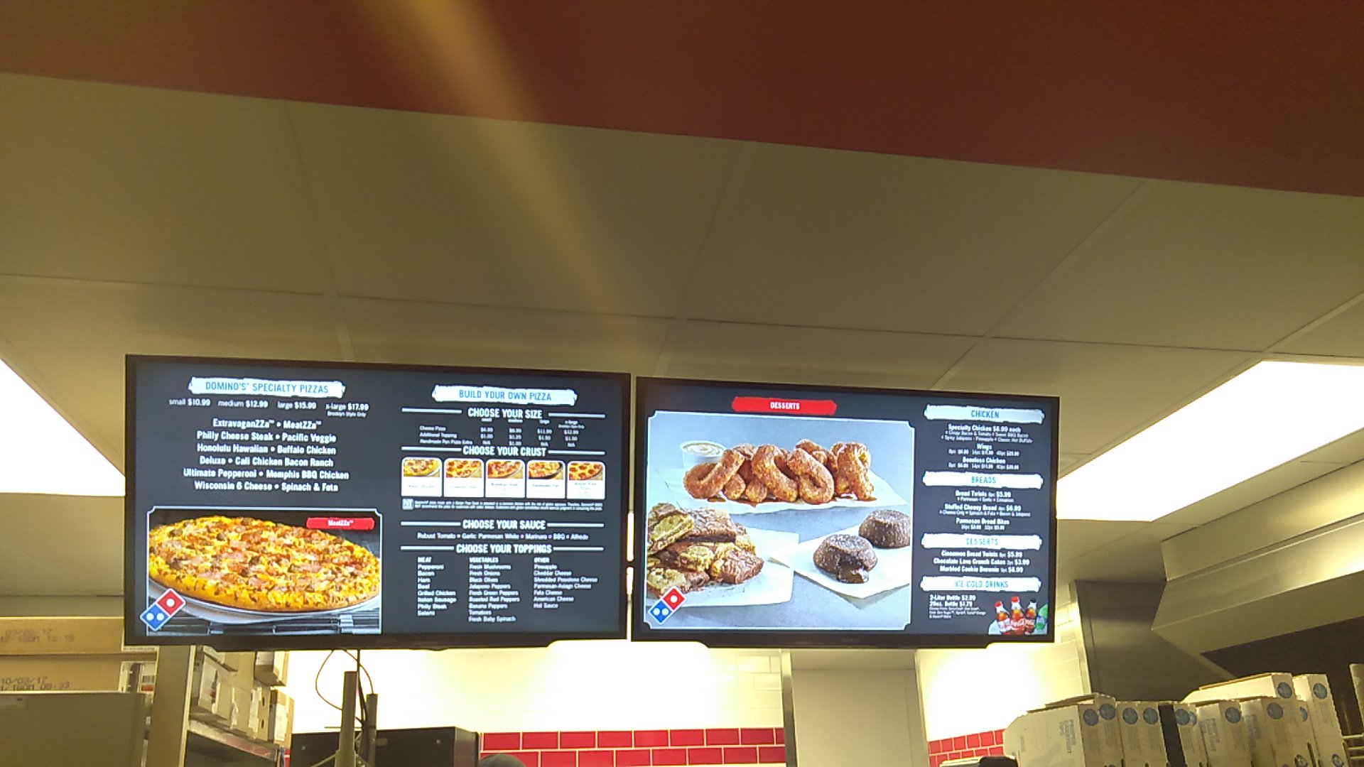 Domino's Pizza Menu