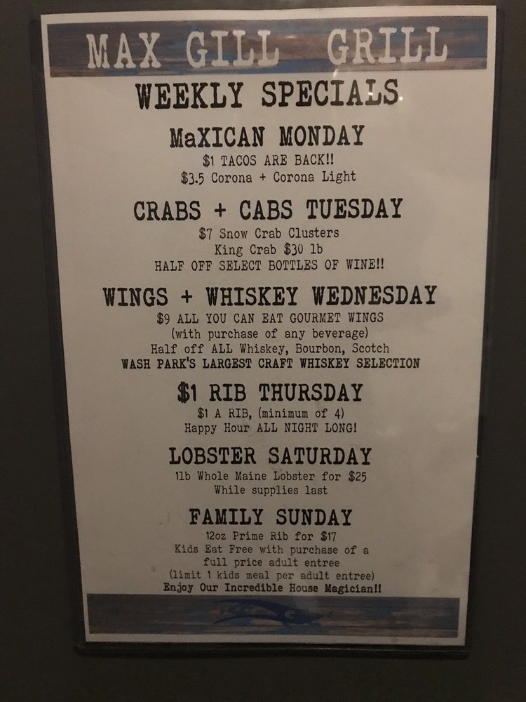Max Gill & Grill 1052 S Gaylord St, Denver