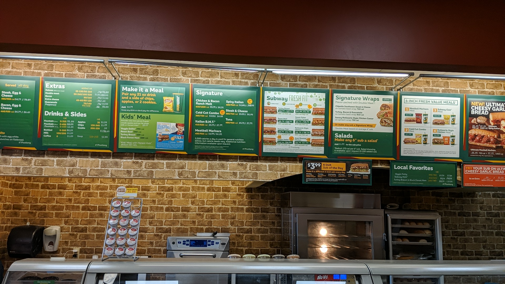 Subway Menu
