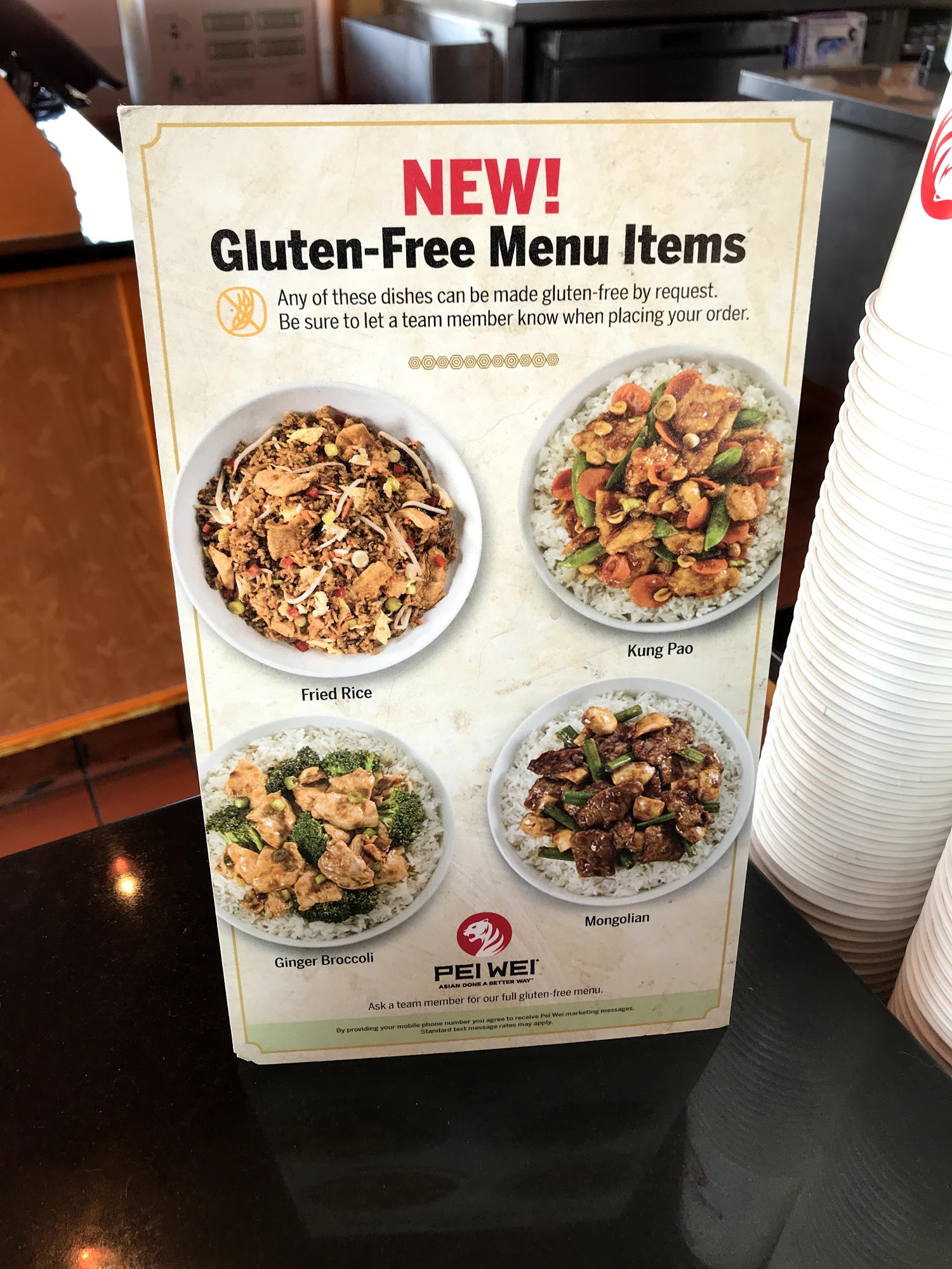 Pei Wei Asian Diner Menu