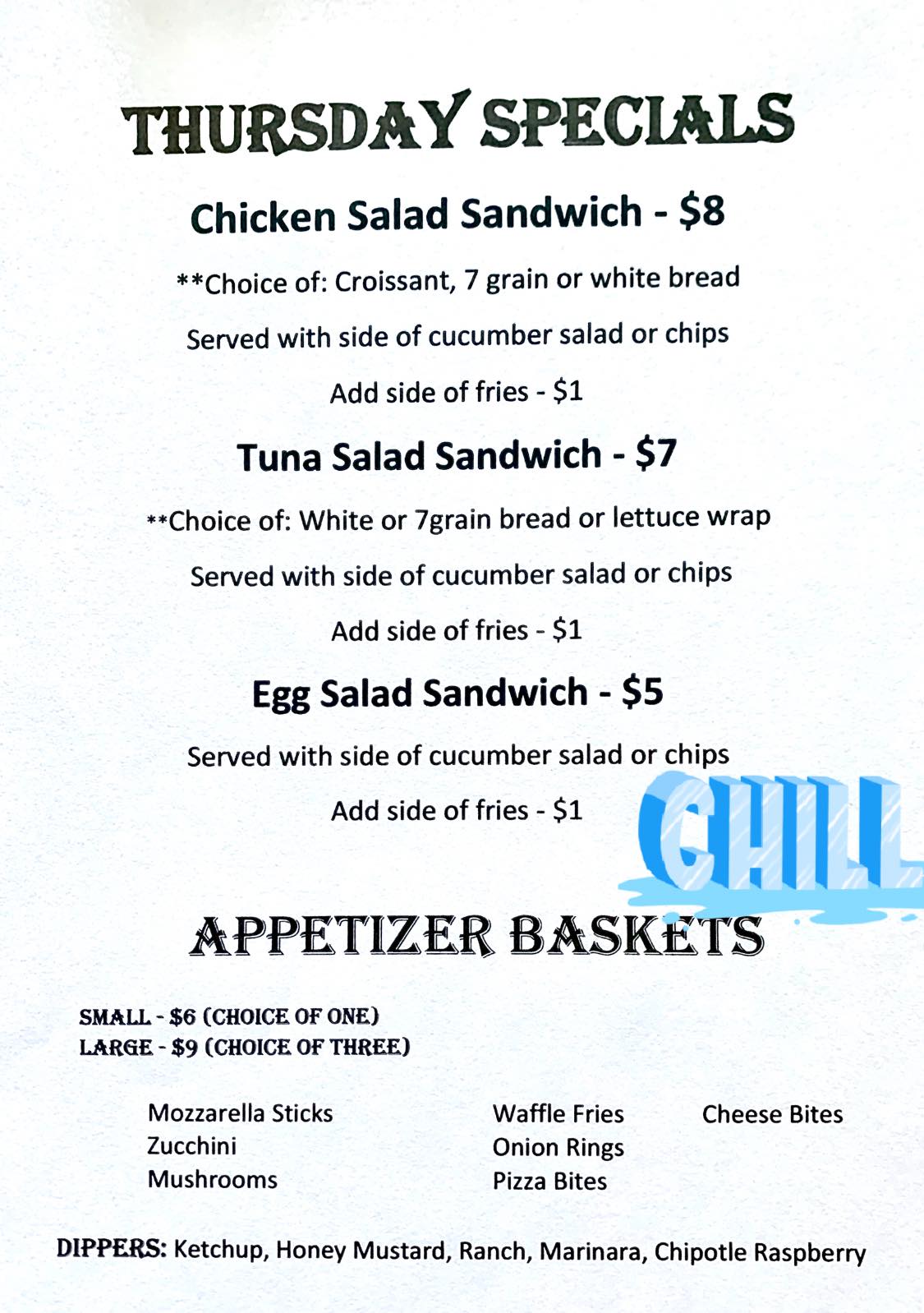 The Englewood Tavern Menu