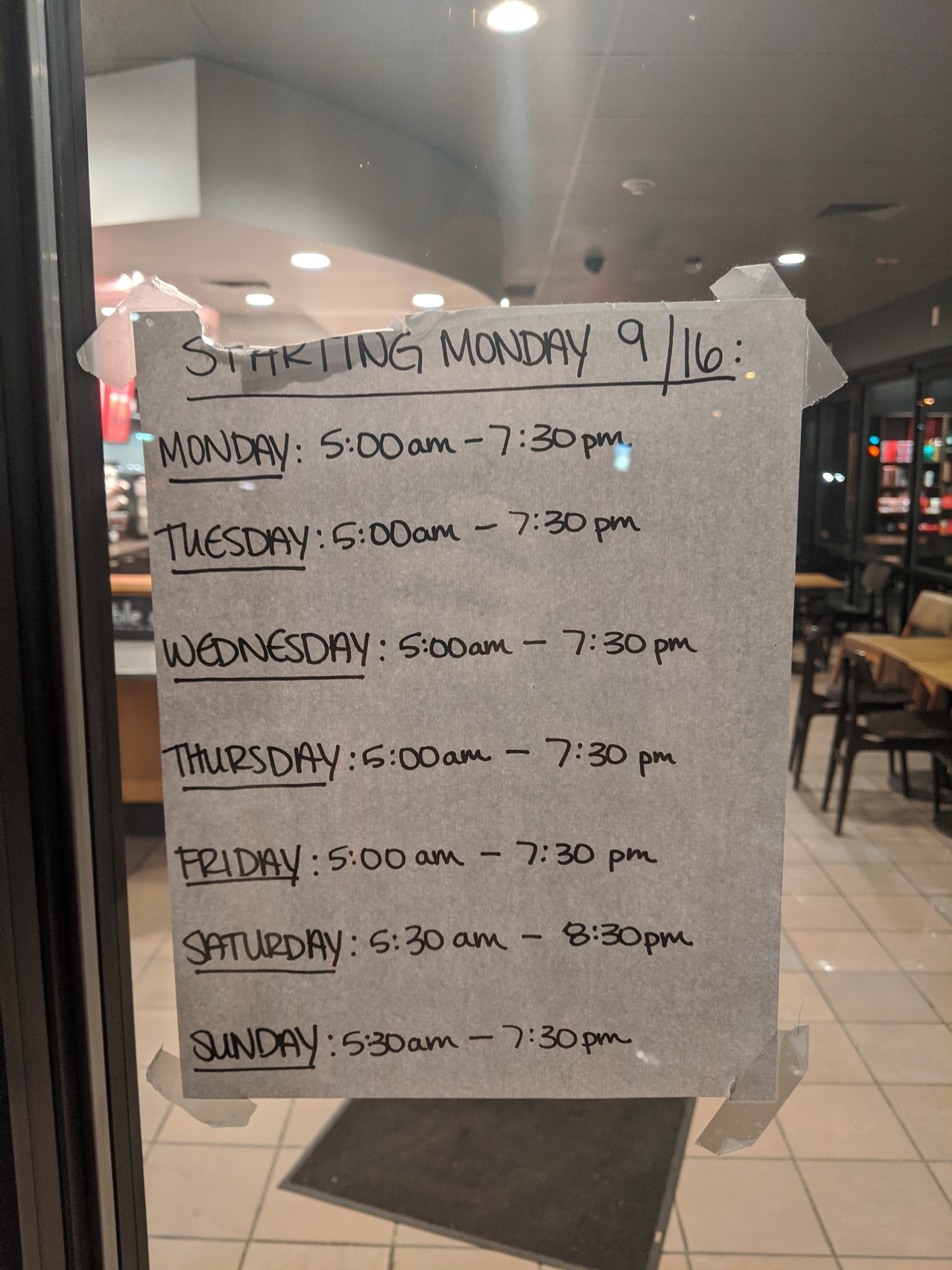 Starbucks Menu