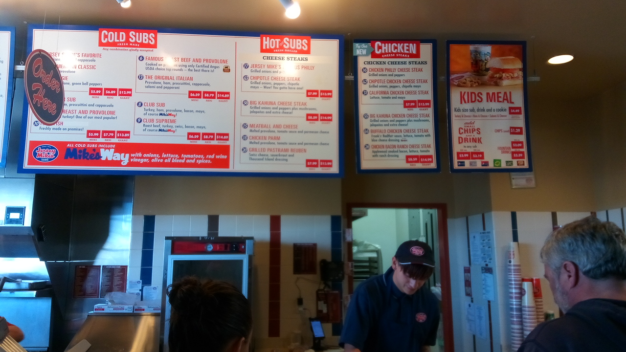 Jersey Mike's Subs Menu