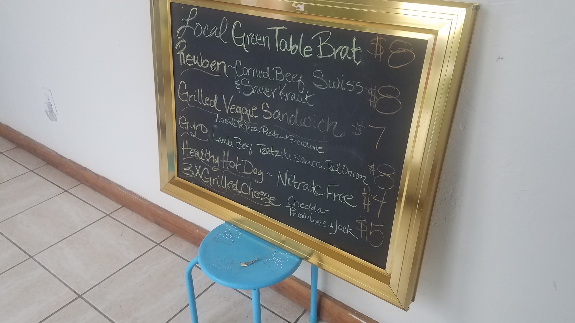 Green Table Farm Menu