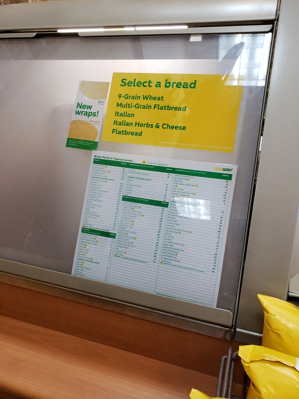 Subway Menu