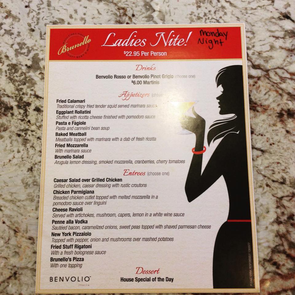 Strega Restaurant Menu