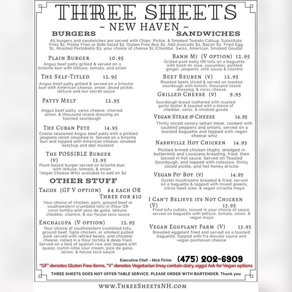 Three Sheets 372 Elm St, New Haven