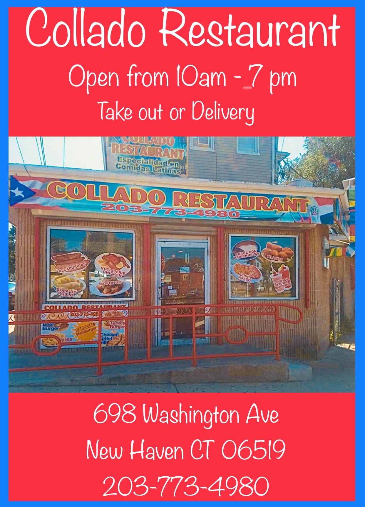 Collado Restaurant 698 Washington Ave, New Haven