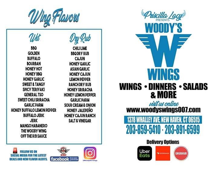 Woody's Wings 1378 Whalley Ave, New Haven