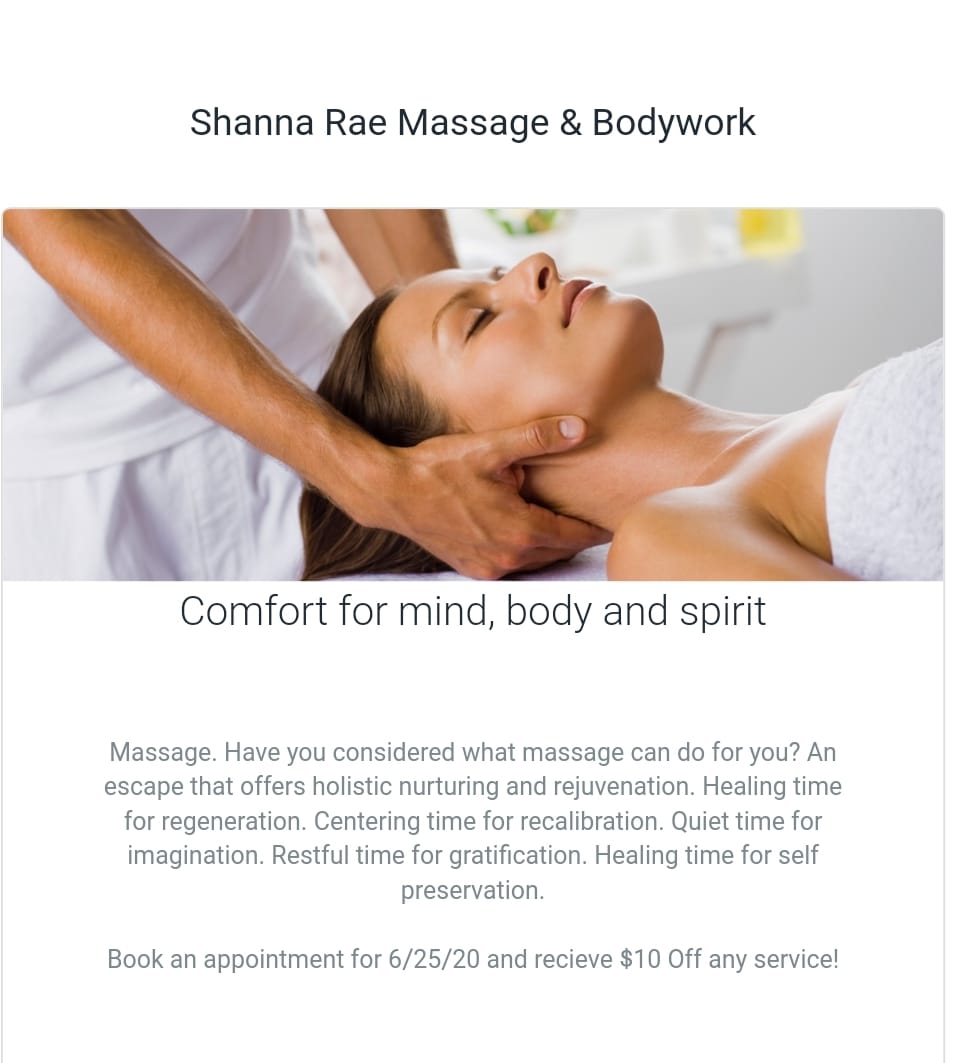 Shanna Rae Massage & Bodywork 57 4 Mile River Rd, Old Lyme Connecticut 06371