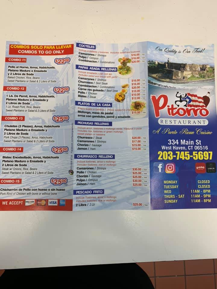 Pitorro restaurant 334 Main St, West Haven