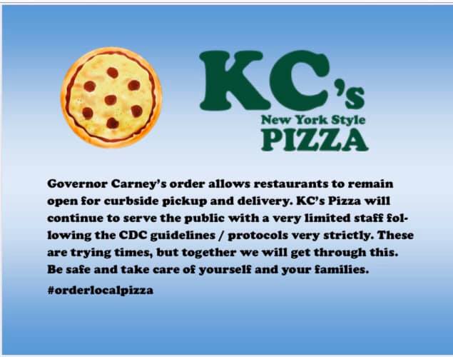 K C's Pizza 784 S Old Baltimore Pike, Newark
