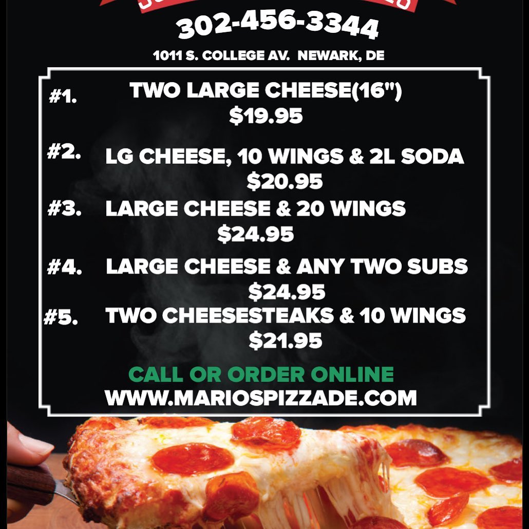 Mario's Pizza 1011 S College Ave #2305, Newark