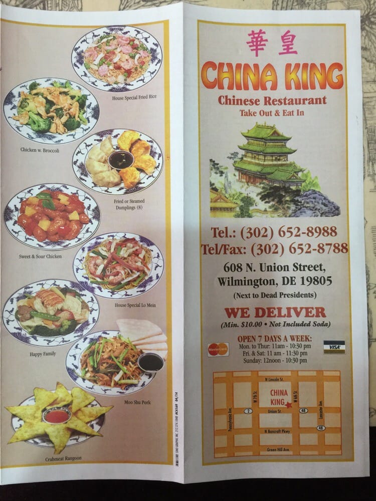 China King Restaurant 608 N Union St, Wilmington