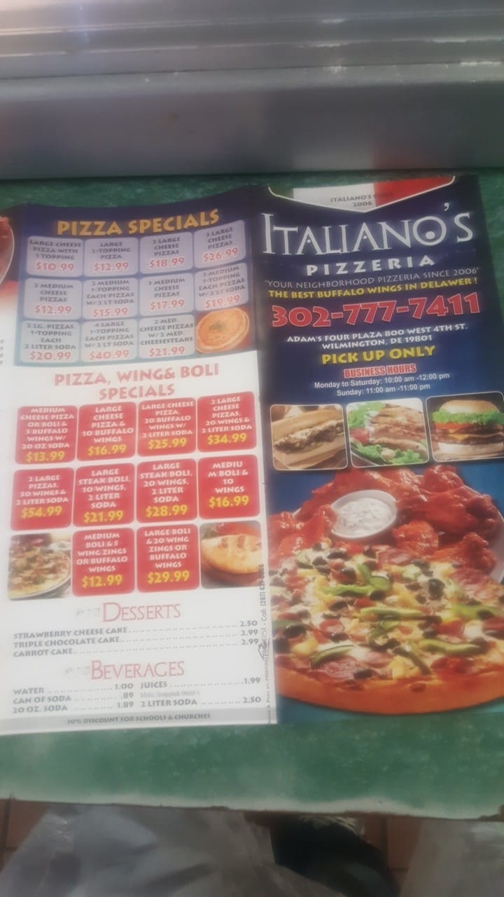 Italiano's and Krispy krunchy chicken 800 W 4th St, Wilmington