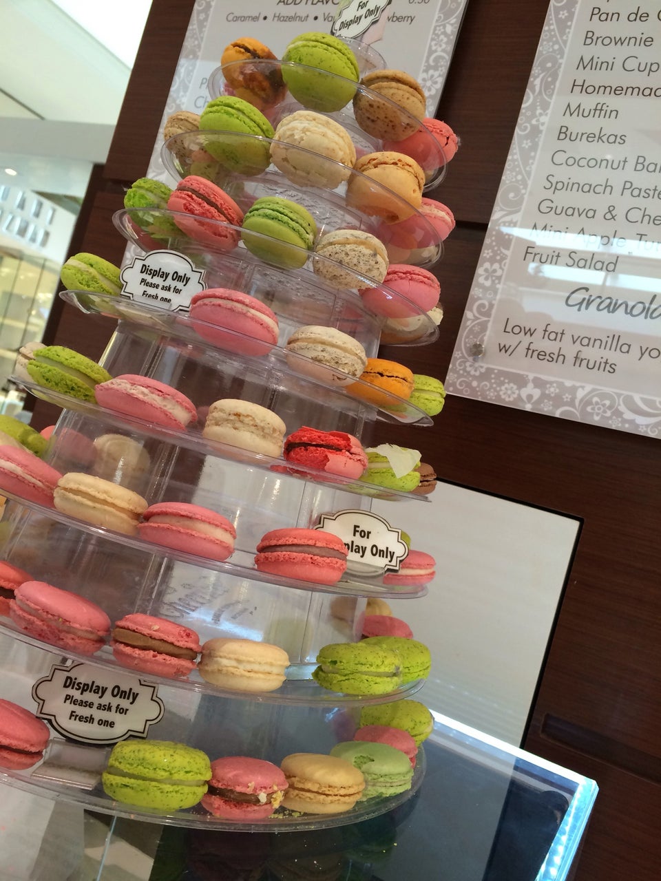 Rococoa Cafe Macarons Menu