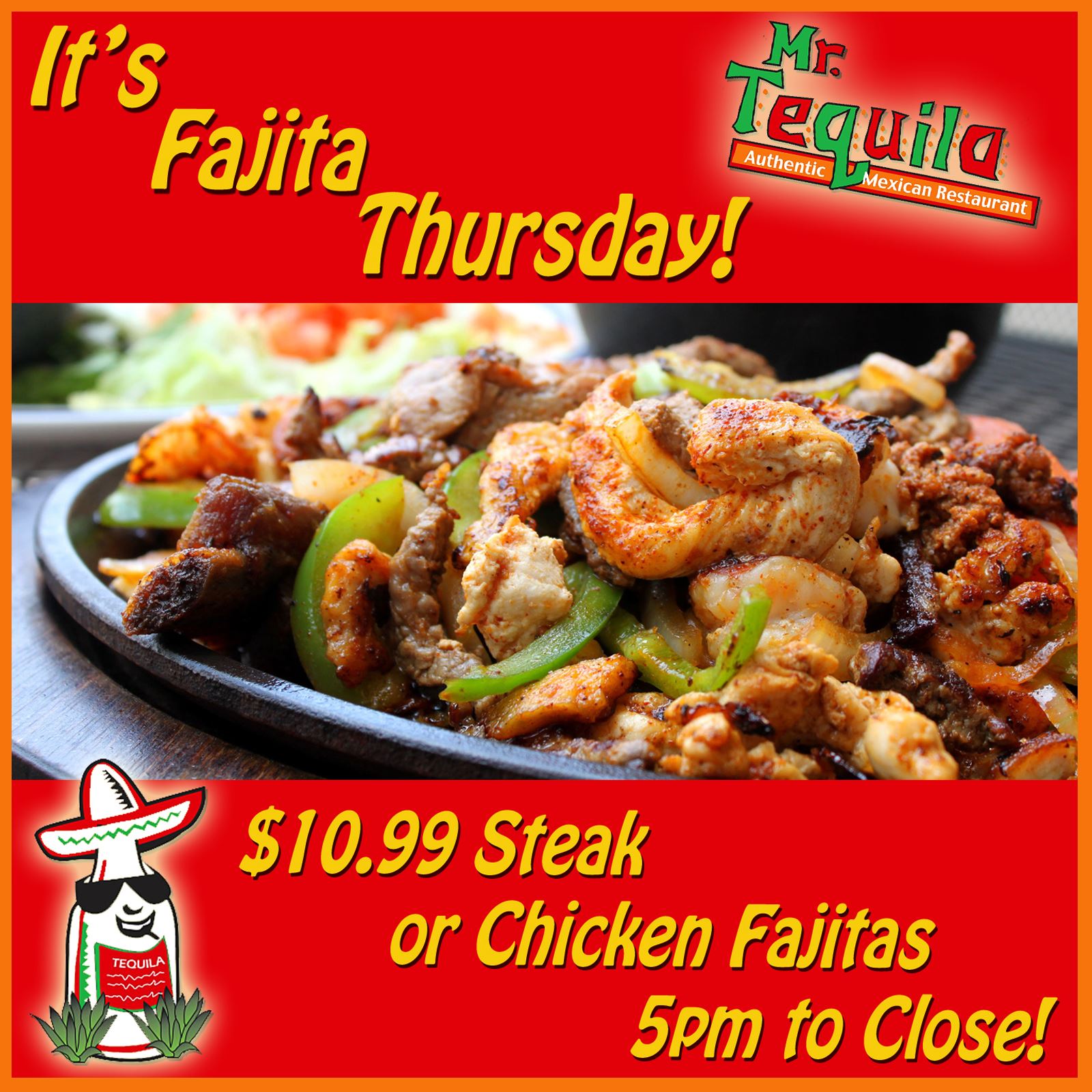 Mr. Tequila Authentic Mexican Restaurant In the Orange Blossom Plaza, 491 Cortez Rd W, Bradenton