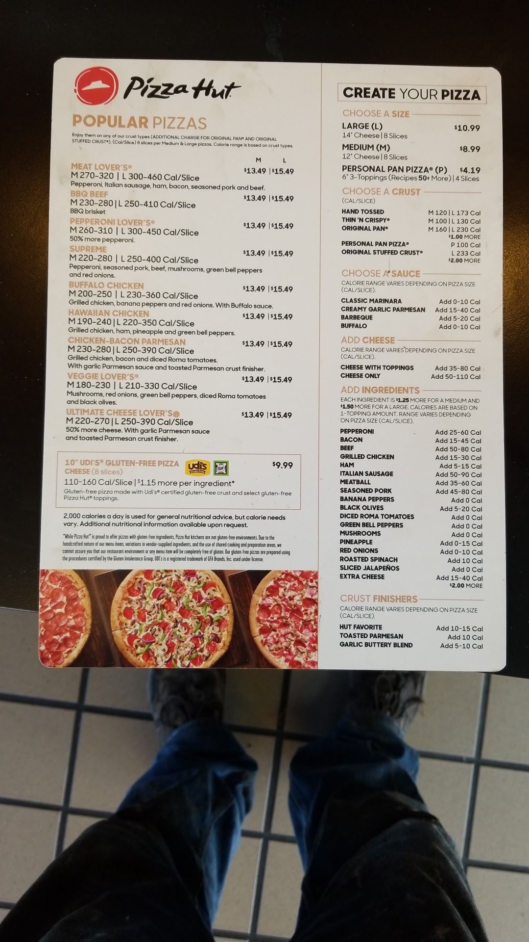 Pizza Hut Menu