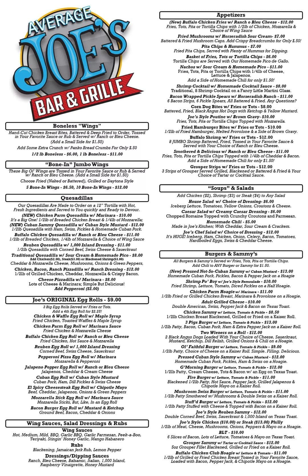 Average Joe's Sports Bar & Grille 5858 Roosevelt Blvd, Clearwater