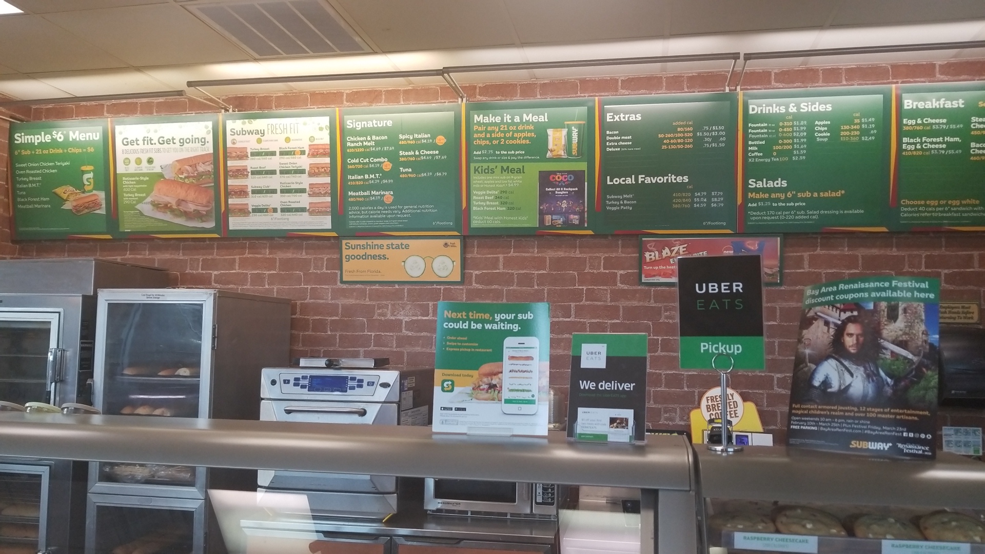 Subway Menu