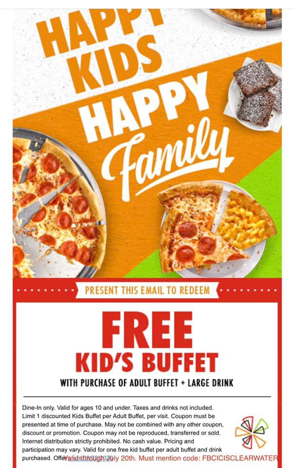 Cicis Pizza 1560 N McMullen Booth Rd, Clearwater
