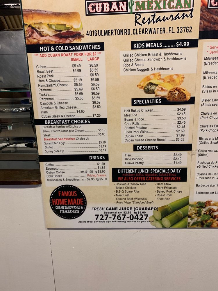 Cuban Mexican Restaurant 4016 Ulmerton Rd, Clearwater